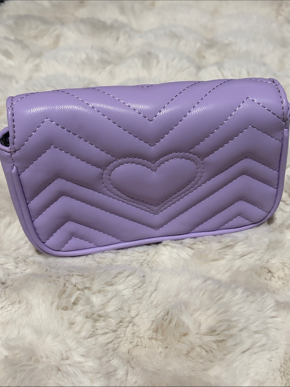 Mini Marmont Quilted Shoulder Bag in Lavender - Picture 2 of 4